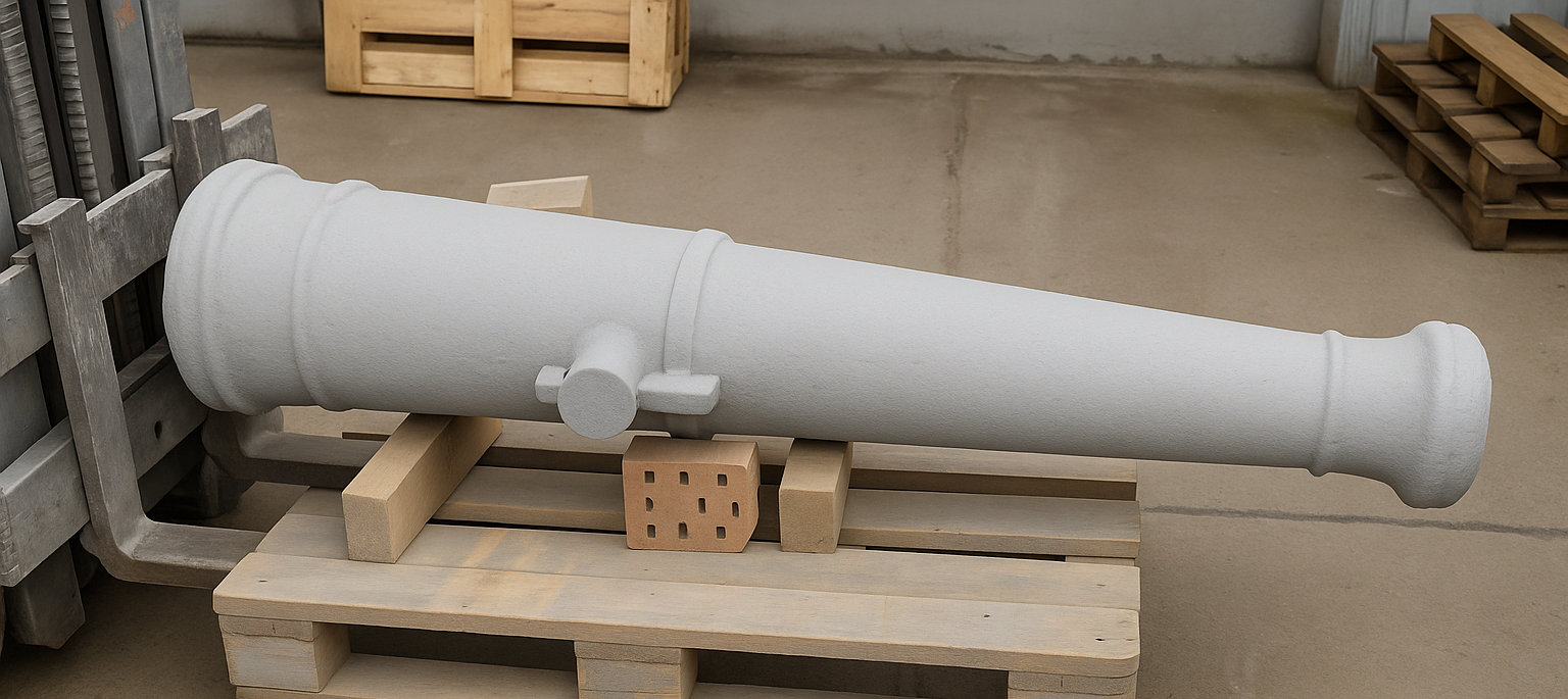 Kanonenrohr — gestrahlt